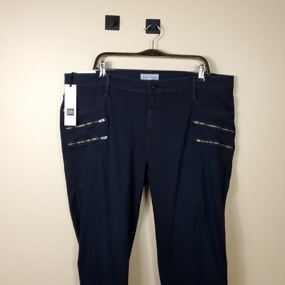 James Jeans Leggy Curvy Crux Double Front Zip Legging in Olefina Size 24 - Picture 3 of 11